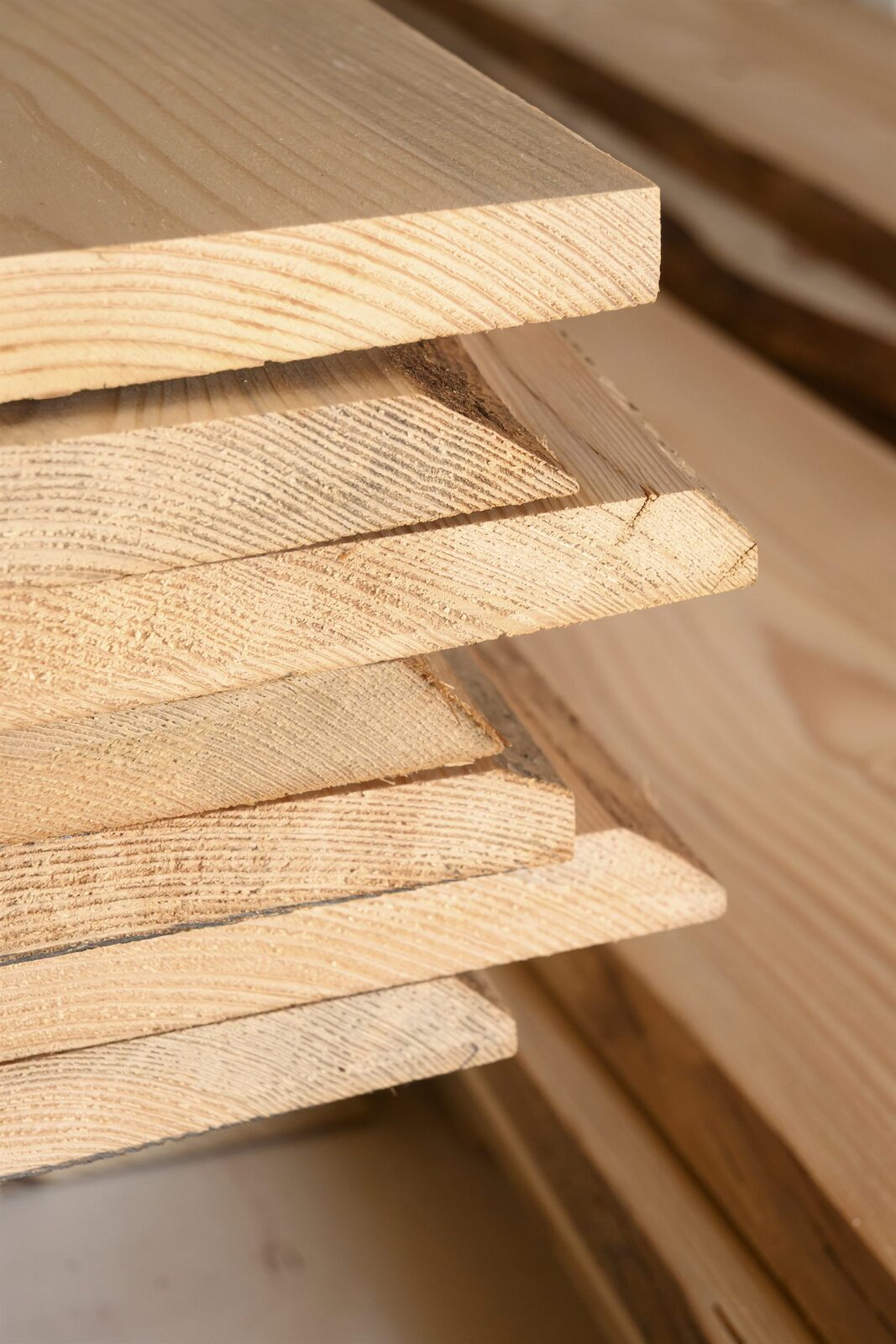 Holzbretter in der Werkstatt von SATIS-FACTORY